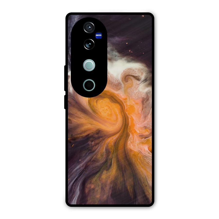 Orange Fusion Metal Back Case for Vivo V40