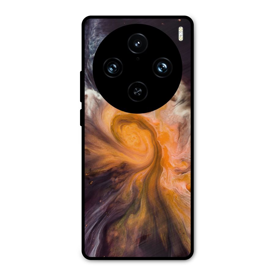 Orange Fusion Metal Back Case for Vivo X100 Pro