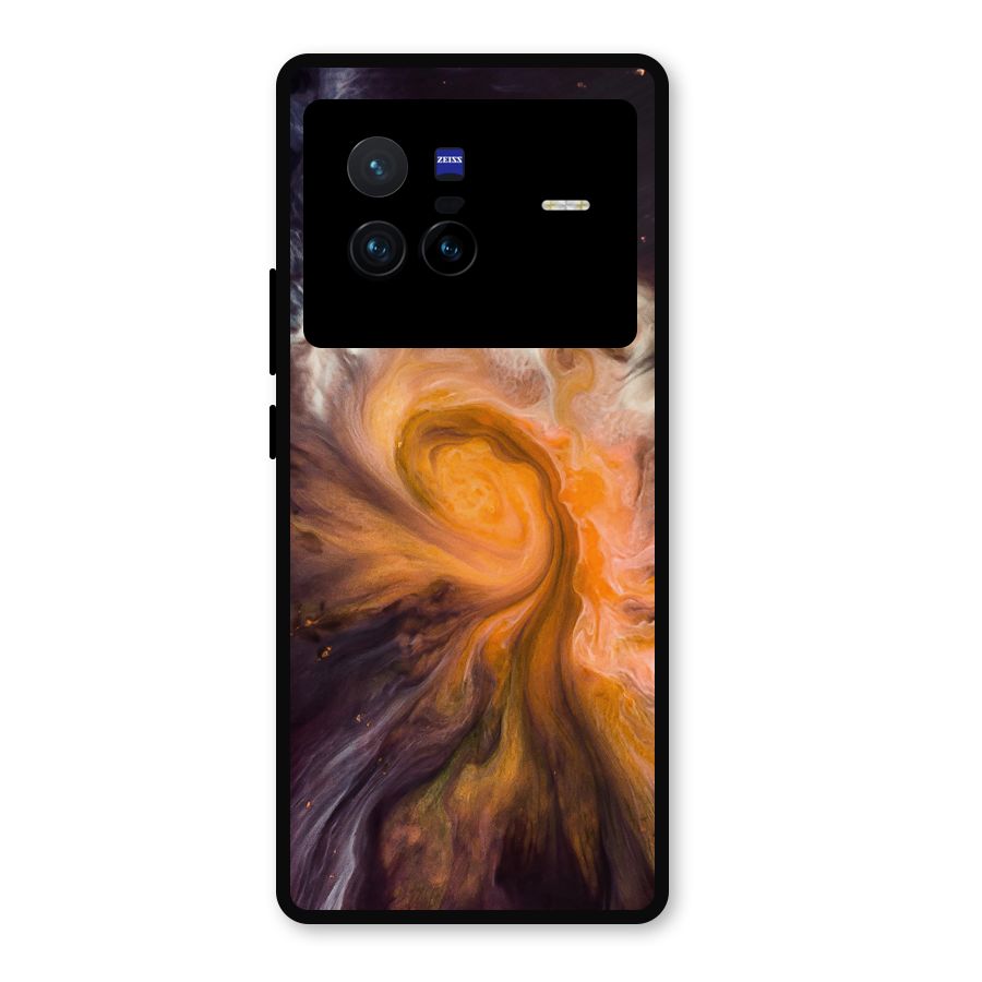 Orange Fusion Metal Back Case for Vivo X80