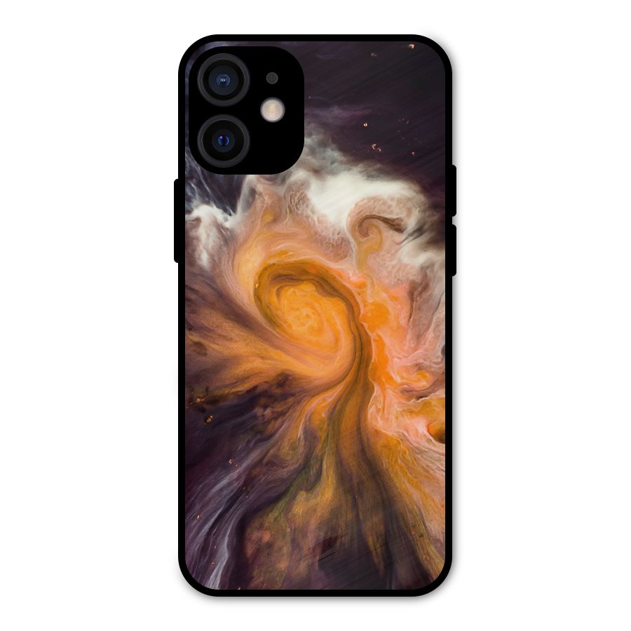 Orange Fusion Metal Back Case for iPhone 12 Mini