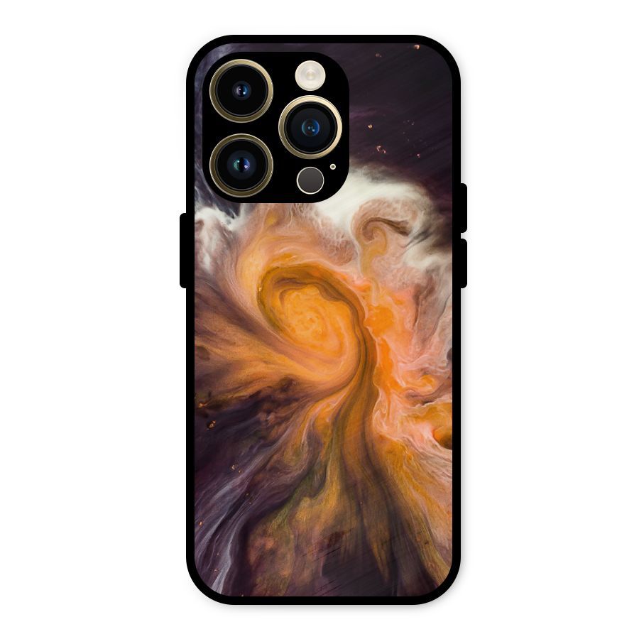 Orange Fusion Metal Back Case for iPhone 14 Pro