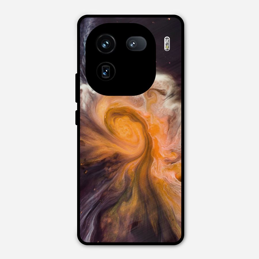 Orange Fusion Metal Back Case for iQOO 12