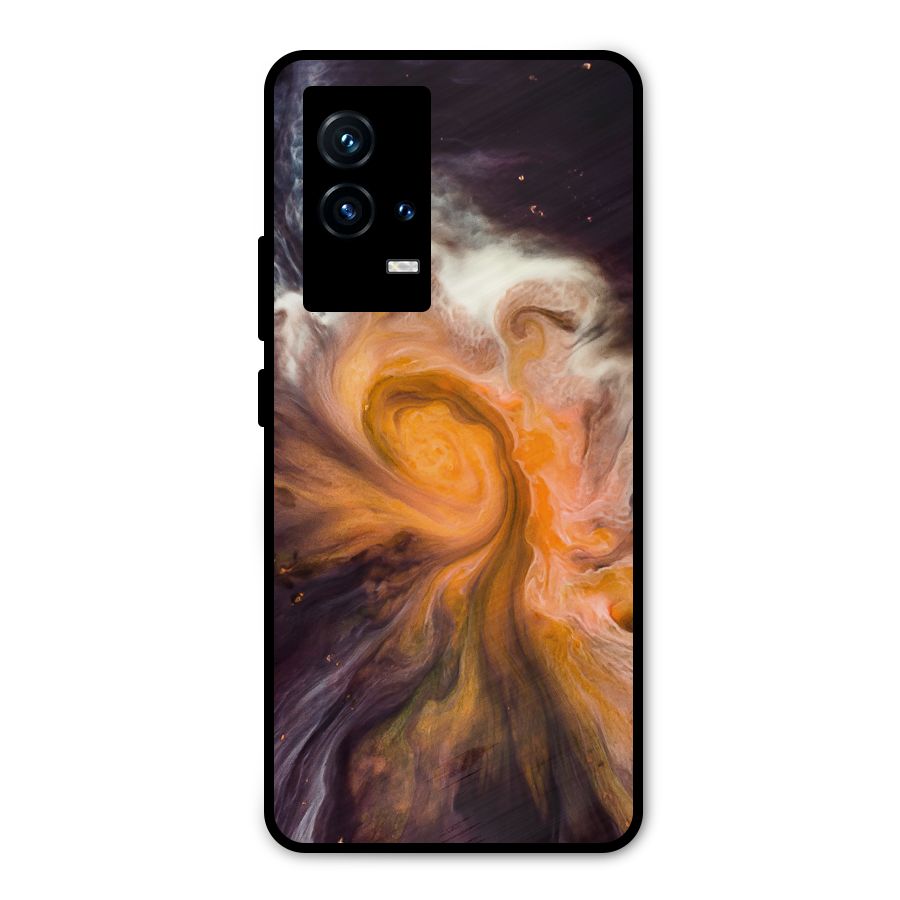 Orange Fusion Metal Back Case for iQOO 9 5G