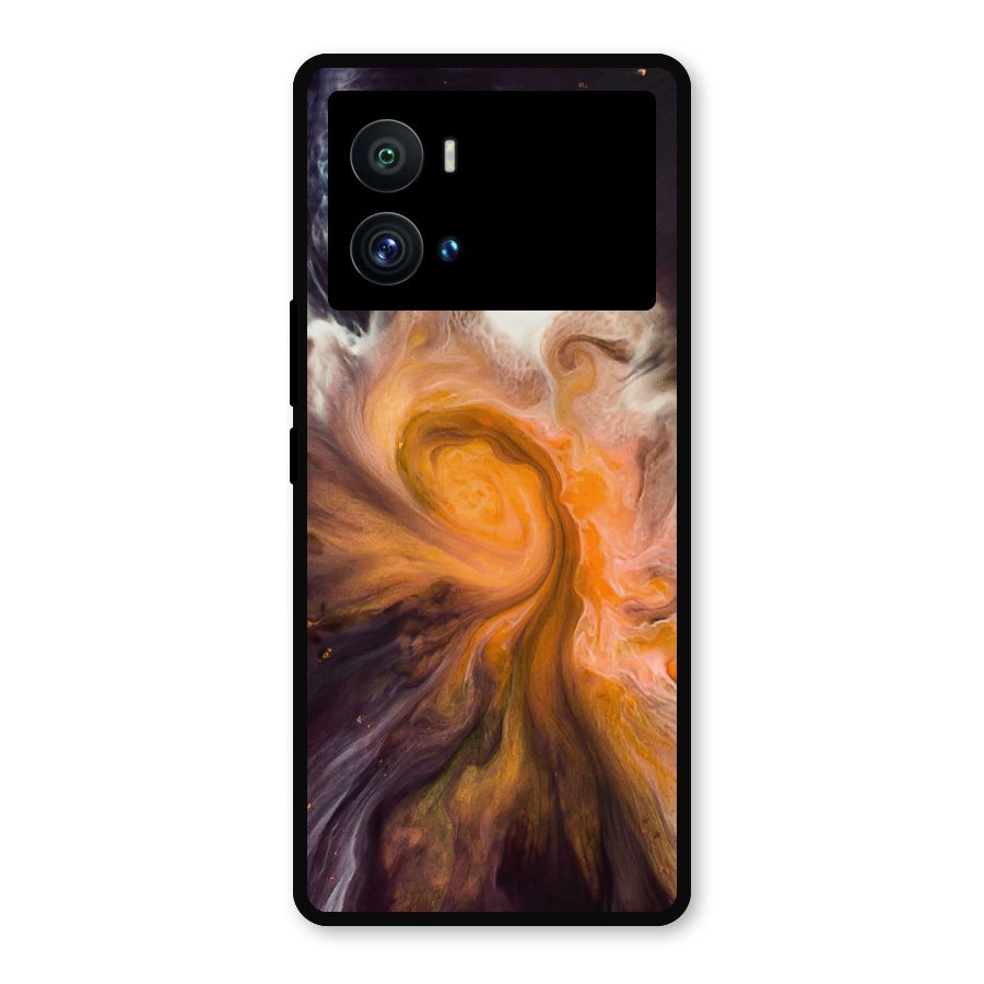 Orange Fusion Metal Back Case for iQOO 9 Pro
