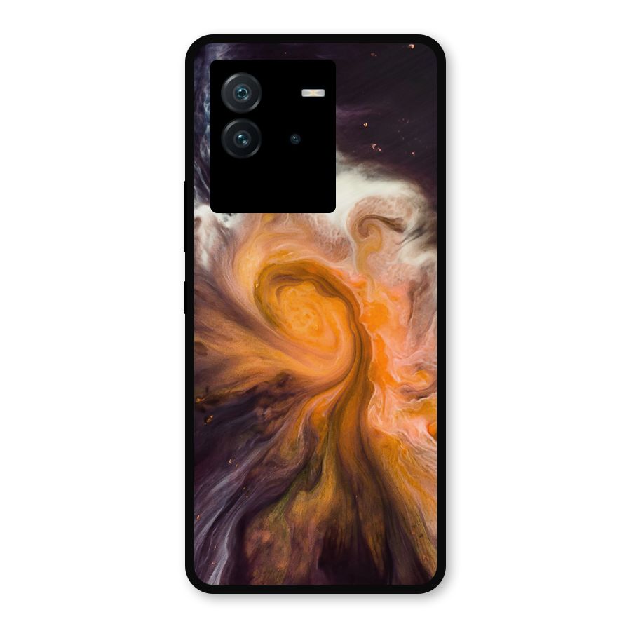Orange Fusion Metal Back Case for iQOO Neo 6 5G