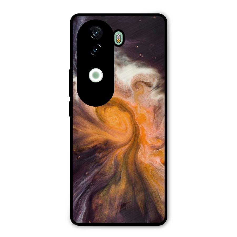 Orange Fusion Metal Back Case for iQOO Z9s