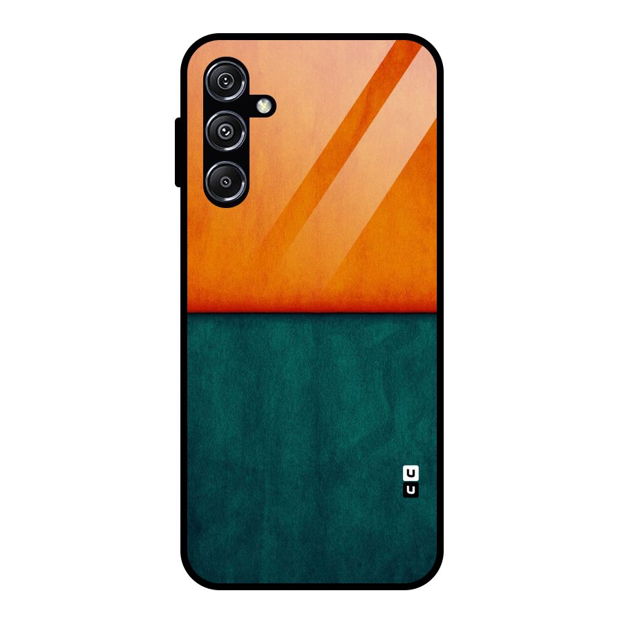 Orange Green Shade Glass Back Case for Galaxy M34 5G