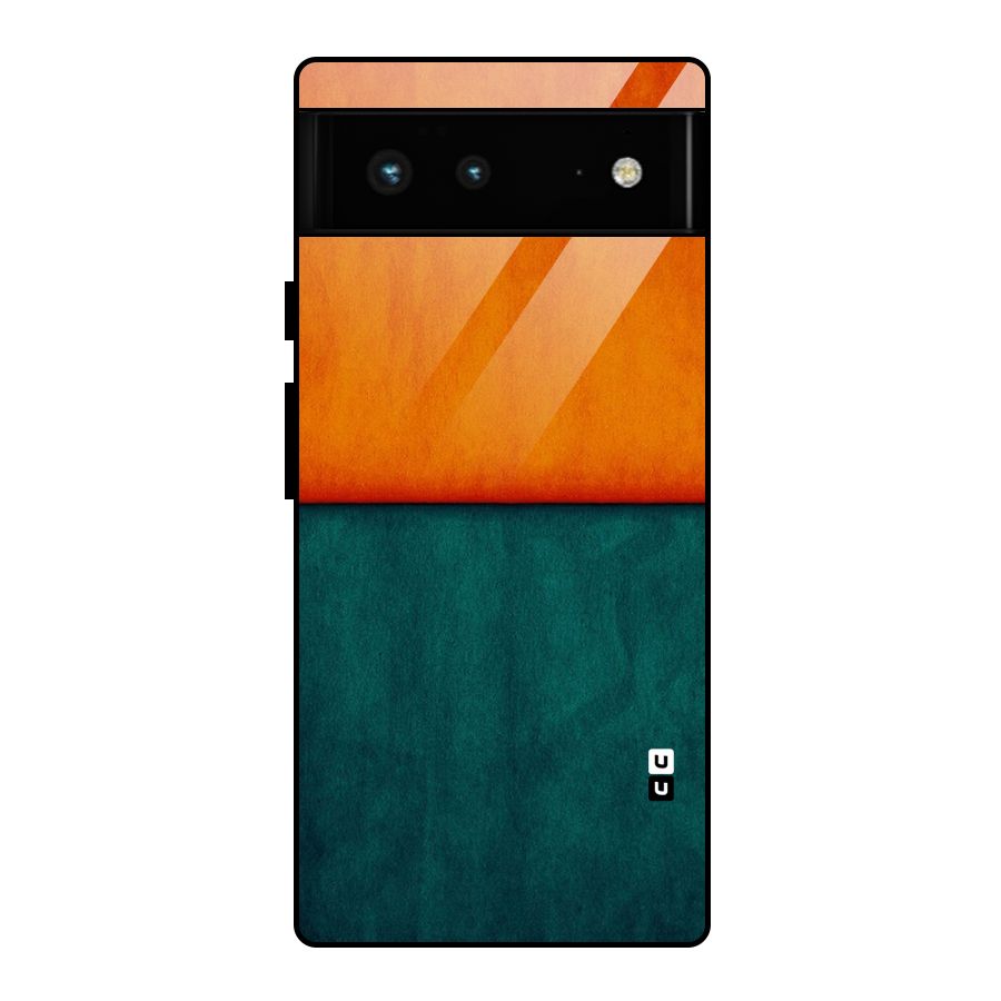 Orange Green Shade Glass Back Case for Google Pixel 6