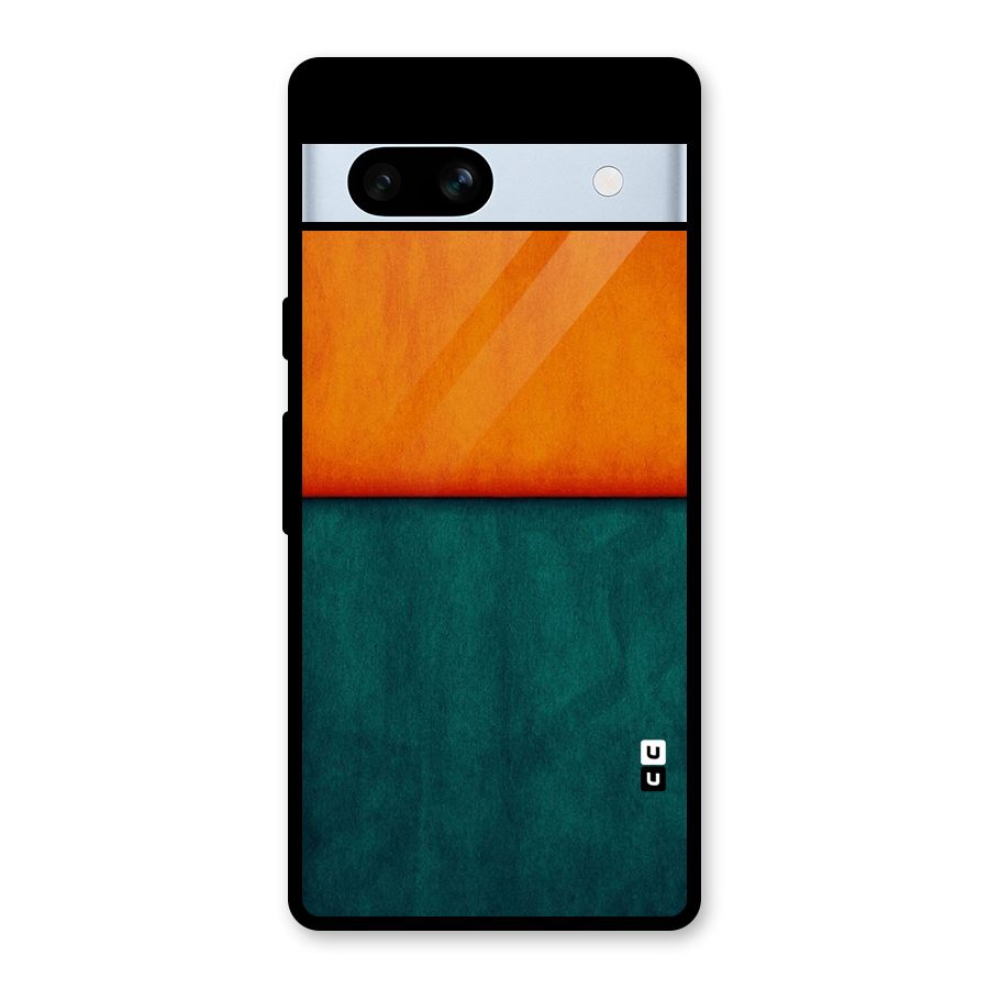 Orange Green Shade Glass Back Case for Google Pixel 7a