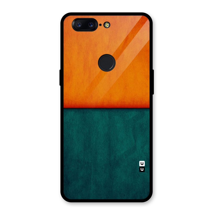 Orange Green Shade Glass Back Case for OnePlus 5T