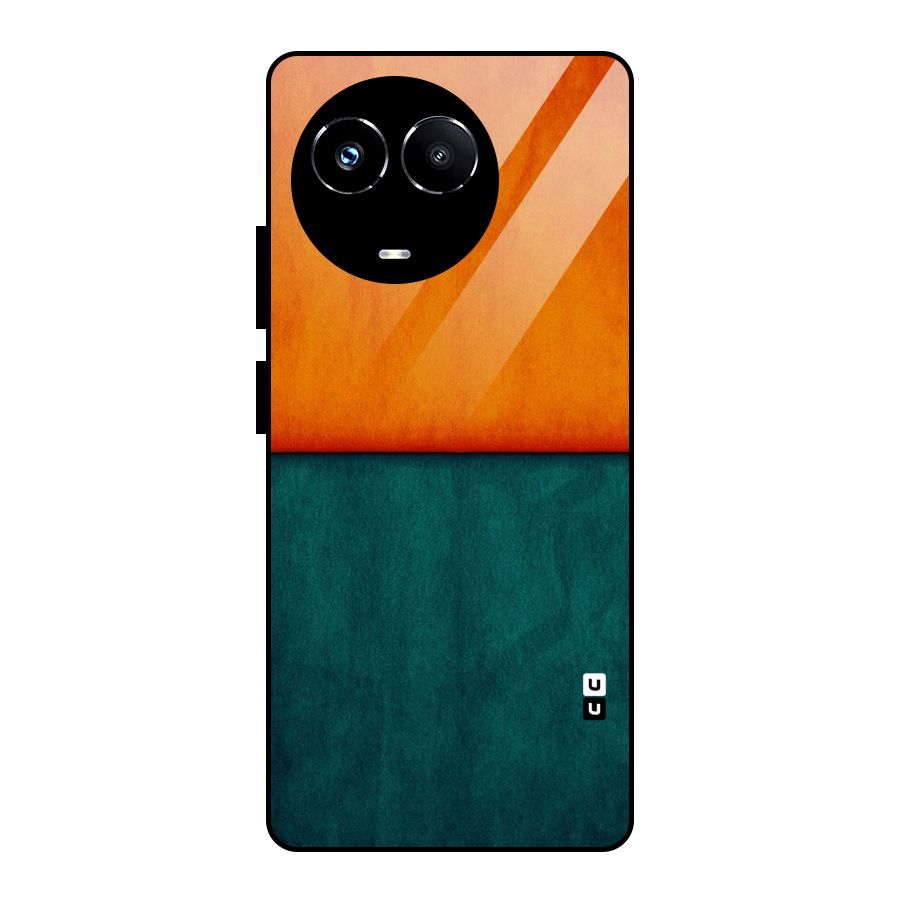 Orange Green Shade Glass Back Case for Realme 11X