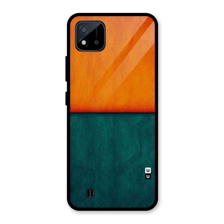 Orange Green Shade Glass Back Case for Realme C11 2021