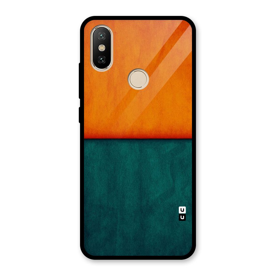 Orange Green Shade Glass Back Case for Redmi A2