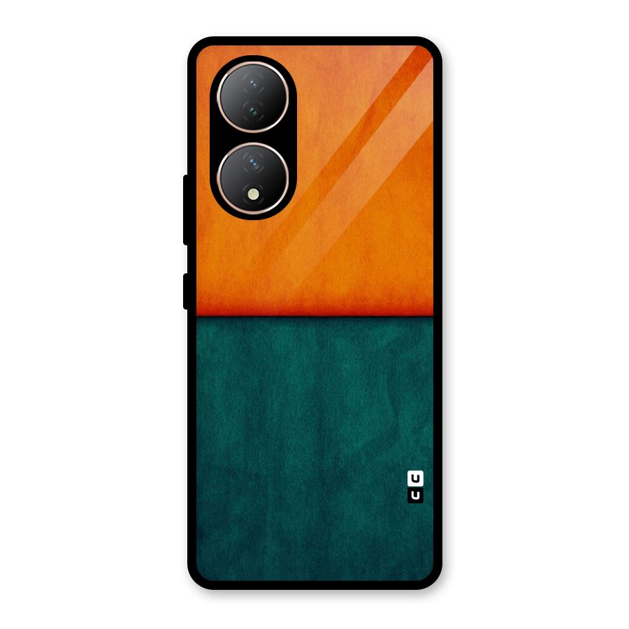 Orange Green Shade Glass Back Case for Vivo Y100A