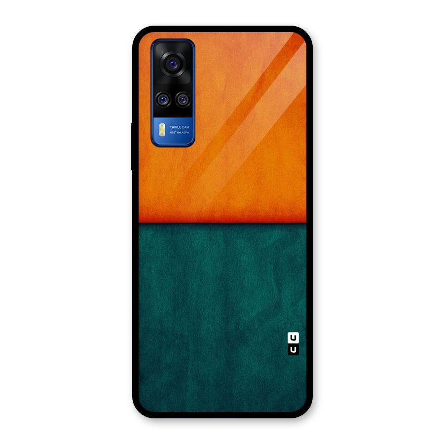 Orange Green Shade Glass Back Case for Vivo Y31