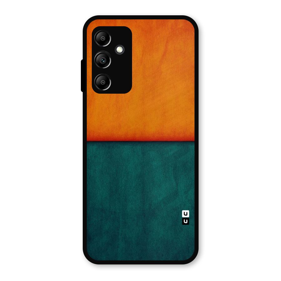 Orange Green Shade Metal Back Case for Galaxy A14 5G