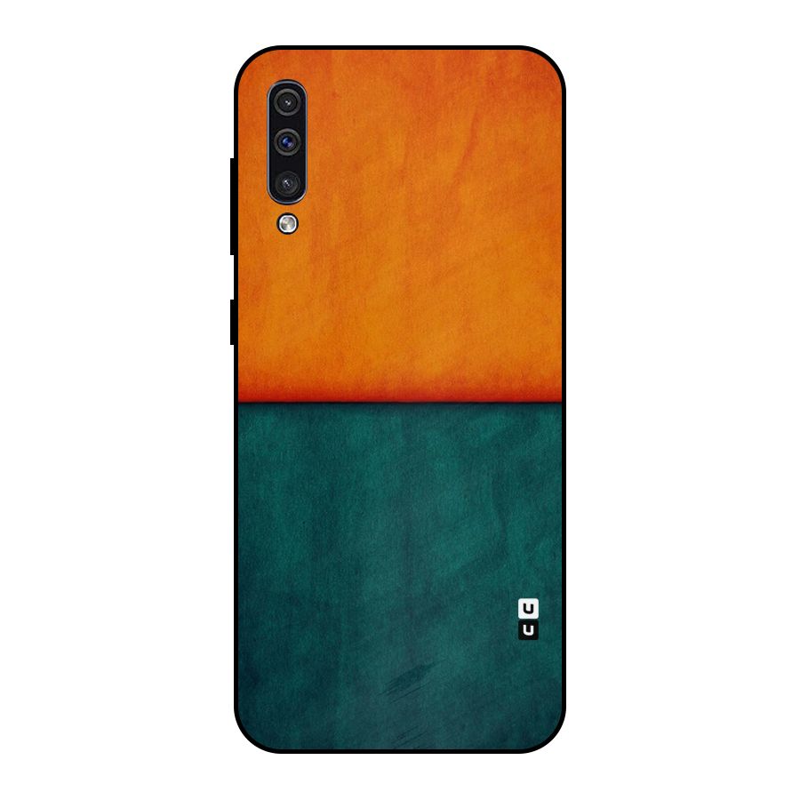 Orange Green Shade Metal Back Case for Galaxy A30s