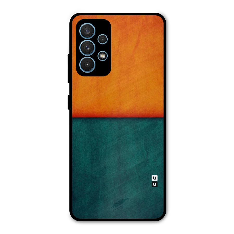 Orange Green Shade Metal Back Case for Galaxy A32