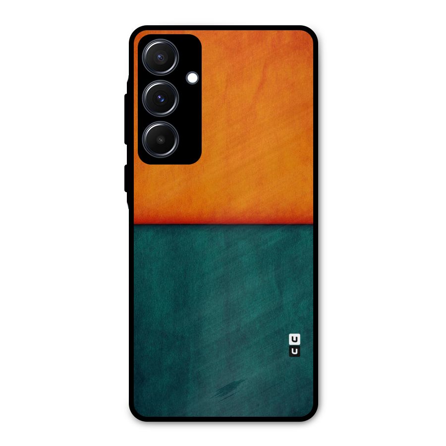 Orange Green Shade Metal Back Case for Galaxy A55