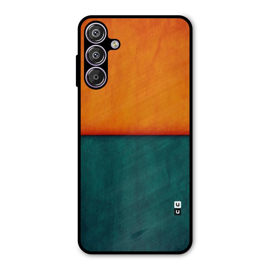 Orange Green Shade Metal Back Case for Galaxy F15