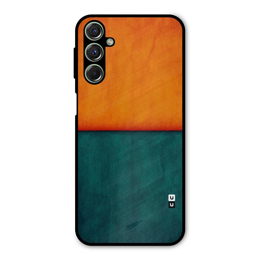 Orange Green Shade Metal Back Case for Galaxy F34