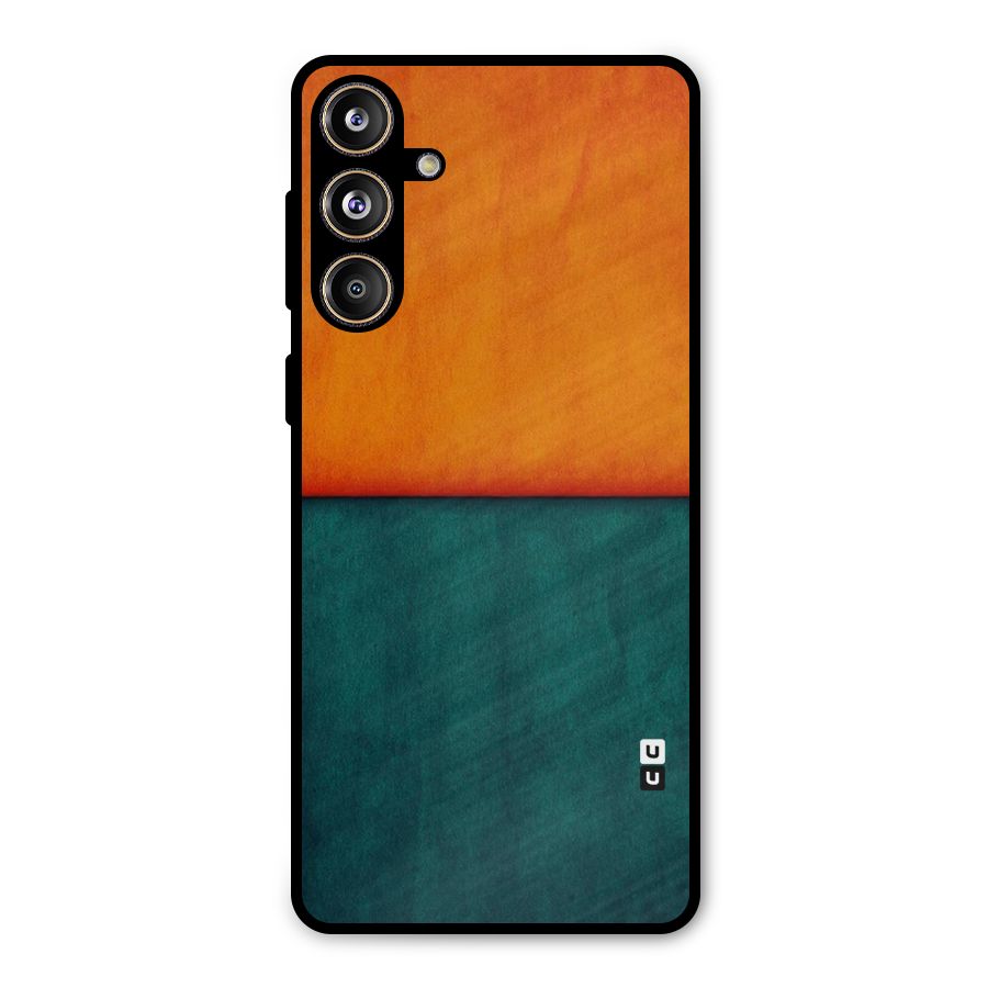 Orange Green Shade Metal Back Case for Galaxy F55
