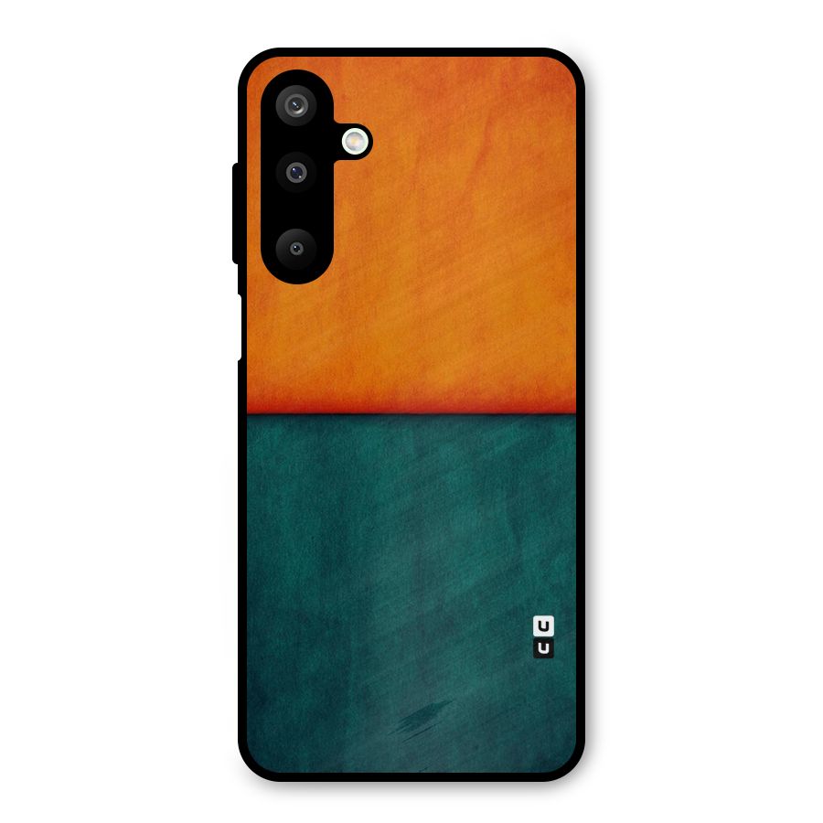Orange Green Shade Metal Back Case for Galaxy M16
