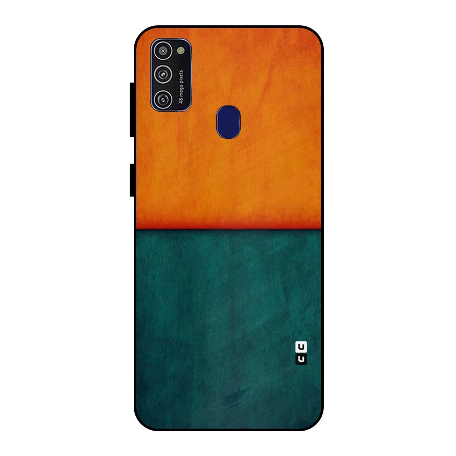 Orange Green Shade Metal Back Case for Galaxy M30s