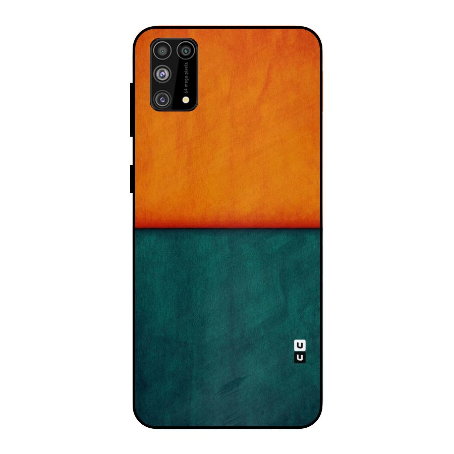 Orange Green Shade Metal Back Case for Galaxy M31