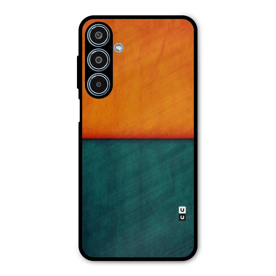 Orange Green Shade Metal Back Case for Galaxy M35