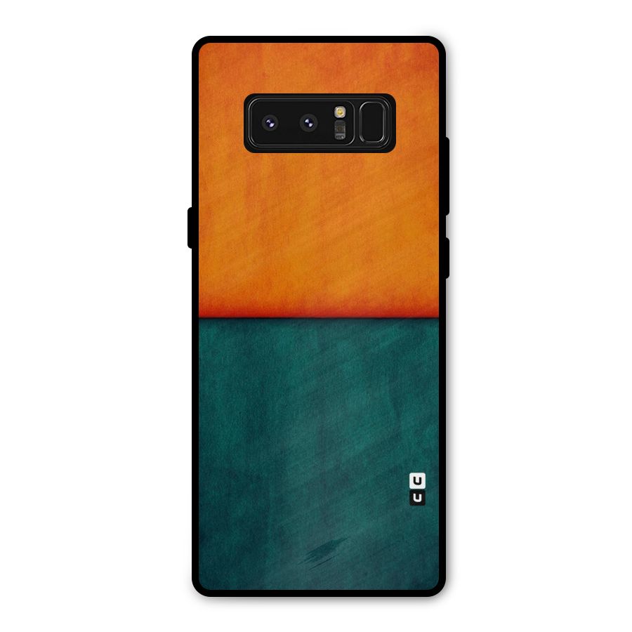 Orange Green Shade Metal Back Case for Galaxy Note 8