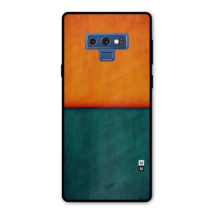 Orange Green Shade Metal Back Case for Galaxy Note 9