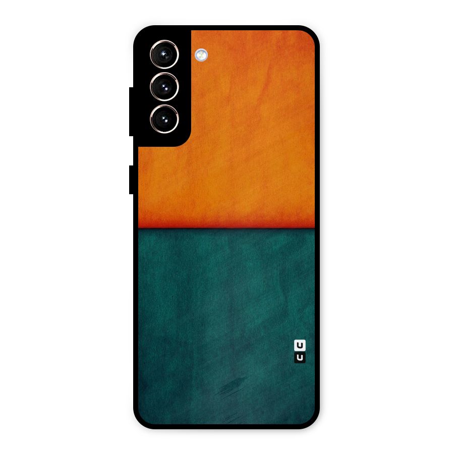 Orange Green Shade Metal Back Case for Galaxy S21 Plus