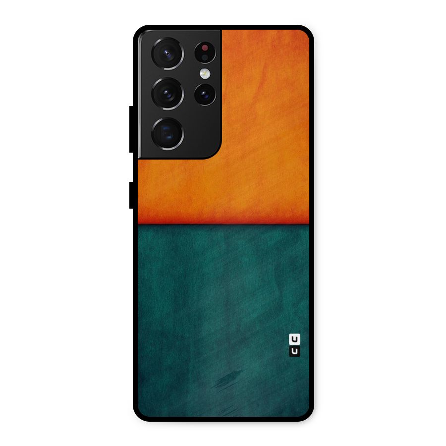 Orange Green Shade Metal Back Case for Galaxy S21 Ultra 5G