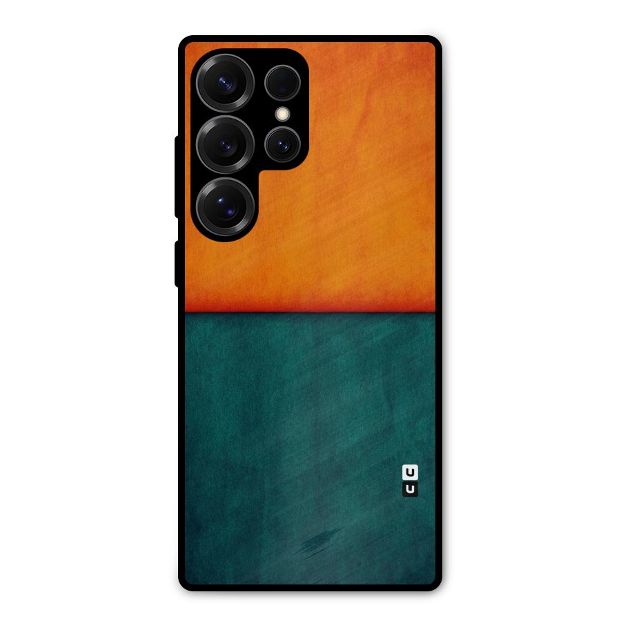 Orange Green Shade Metal Back Case for Galaxy S25 Ultra
