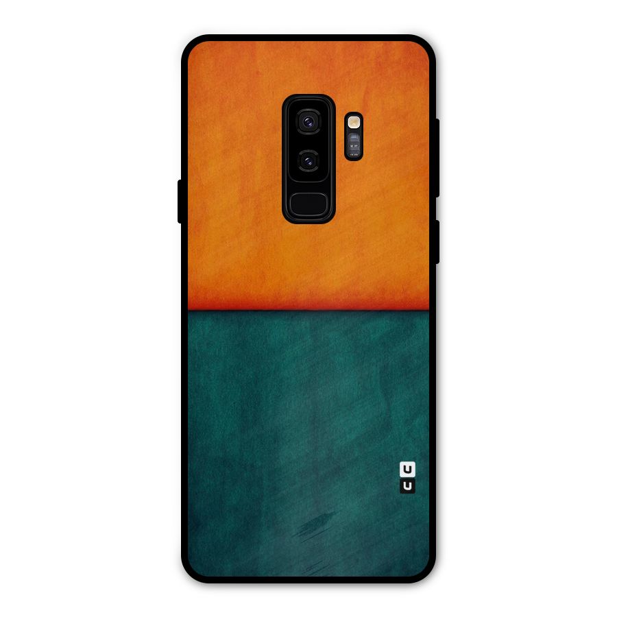 Orange Green Shade Metal Back Case for Galaxy S9 Plus