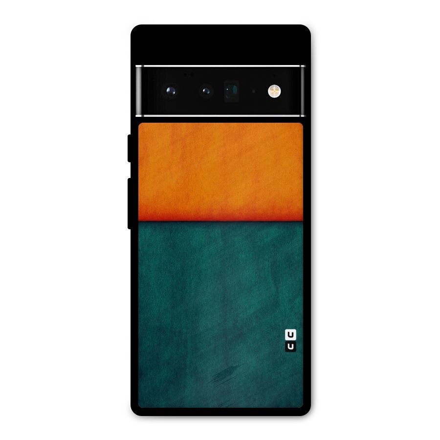 Orange Green Shade Metal Back Case for Google Pixel 6 Pro