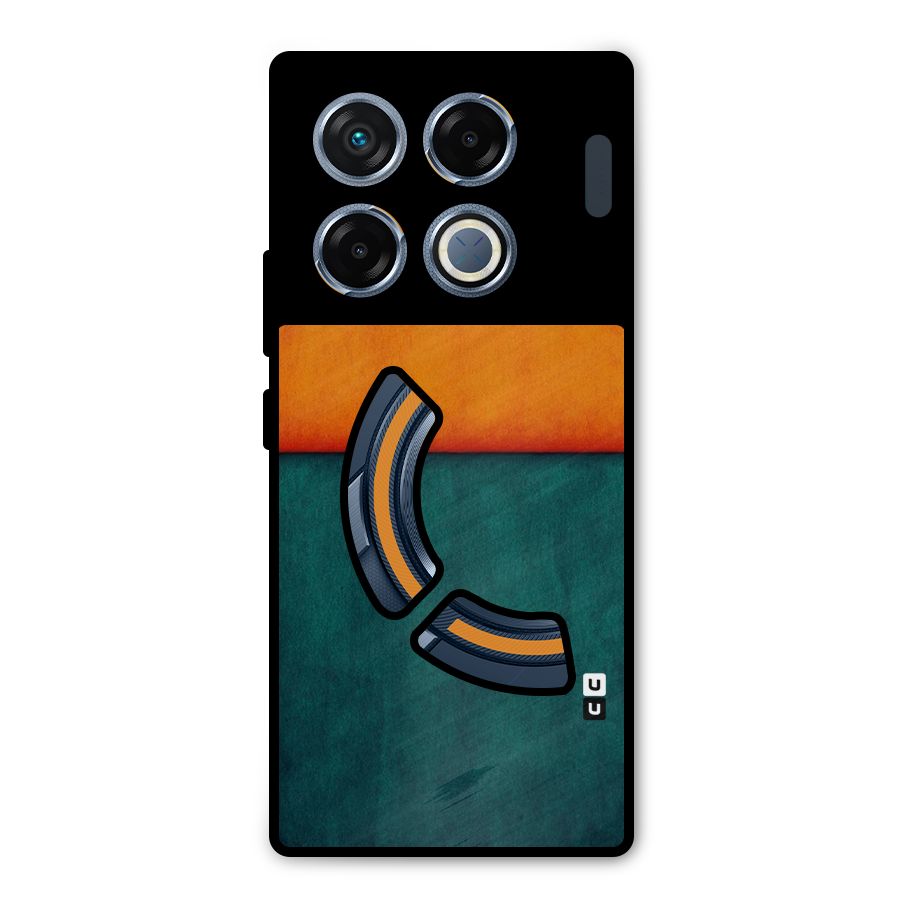 Orange Green Shade Metal Back Case for Infinix GT 20 Pro