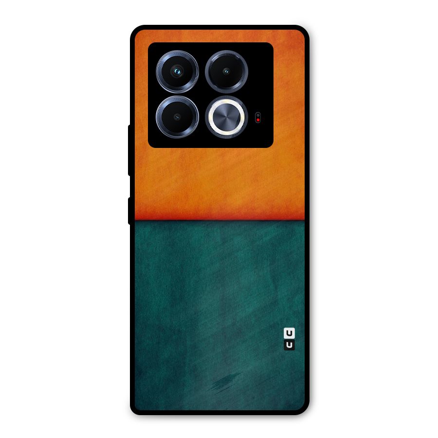 Orange Green Shade Metal Back Case for Infinix Note 40 5G