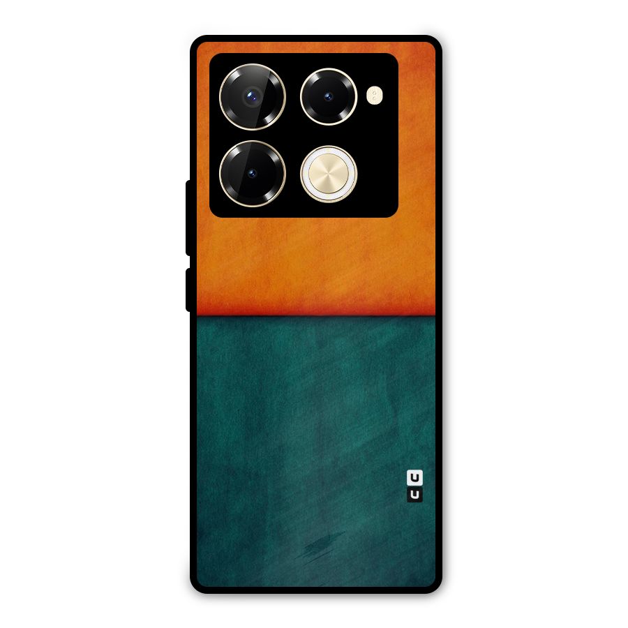 Orange Green Shade Metal Back Case for Infinix Note 40 Pro