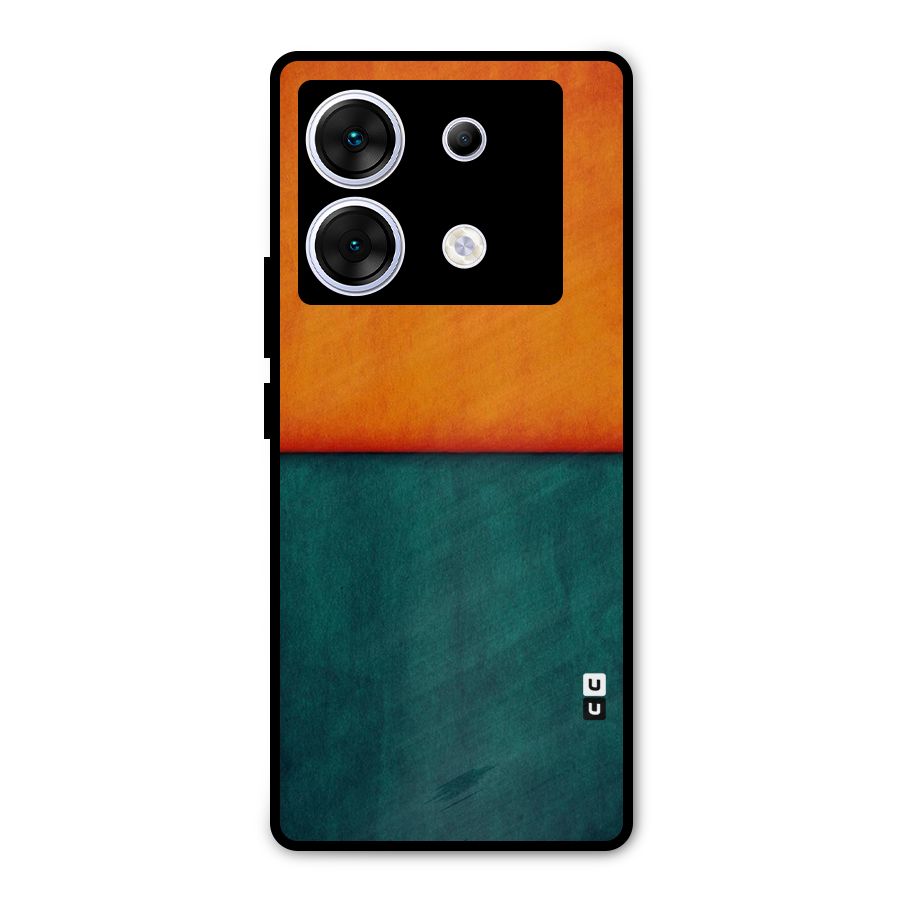 Orange Green Shade Metal Back Case for Infinix Zero 30 5G