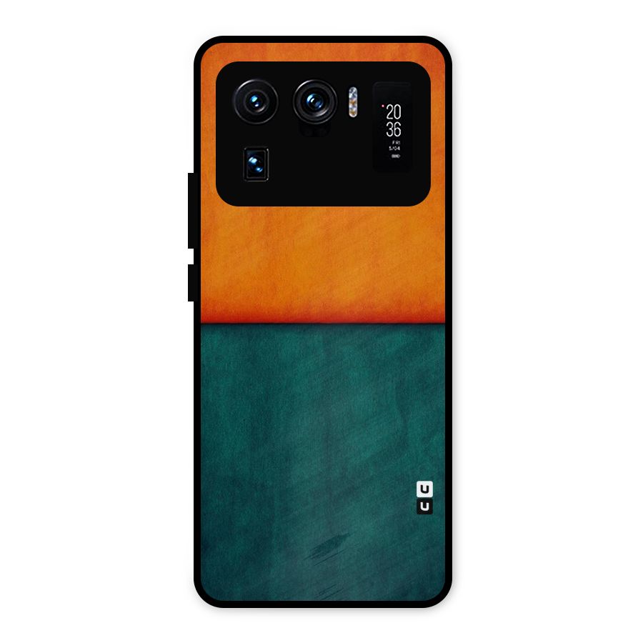 Orange Green Shade Metal Back Case for Mi 11 Ultra