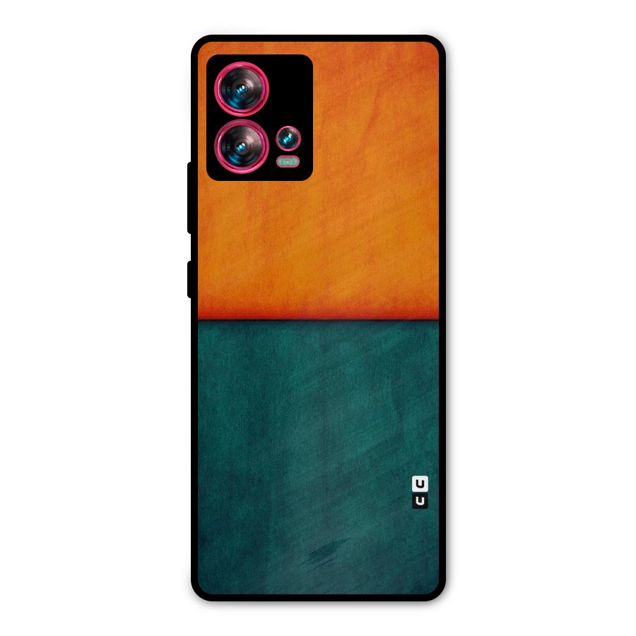 Orange Green Shade Metal Back Case for Motorola Edge 30 Fusion