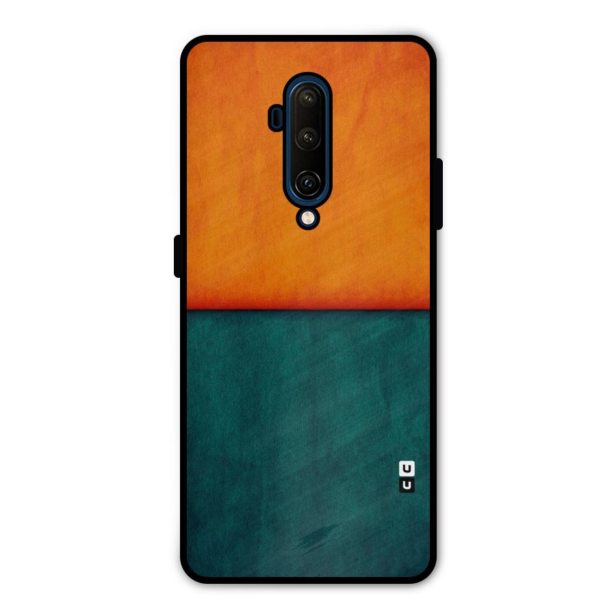 Orange Green Shade Metal Back Case for OnePlus 7T Pro