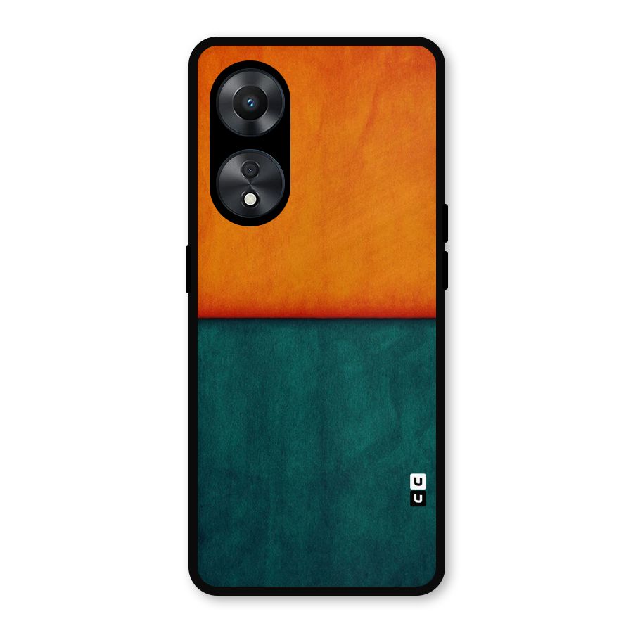 Orange Green Shade Metal Back Case for Oppo A78