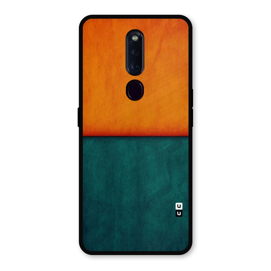 Orange Green Shade Metal Back Case for Oppo F11 Pro