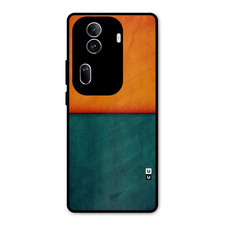 Orange Green Shade Metal Back Case for Oppo Reno11 Pro 5G