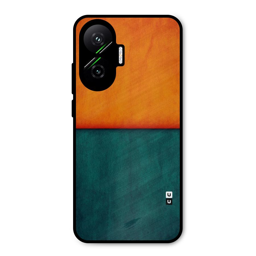 Orange Green Shade Metal Back Case for Poco F7
