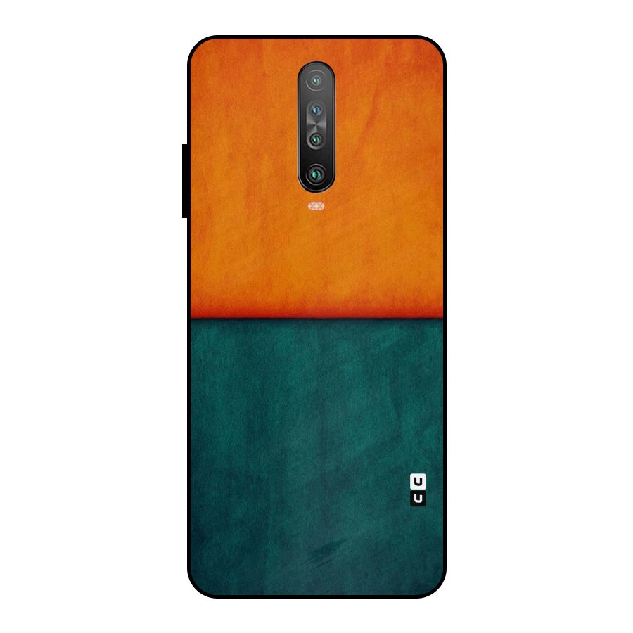 Orange Green Shade Metal Back Case for Poco X2