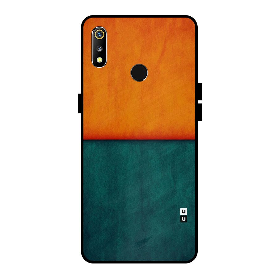 Orange Green Shade Metal Back Case for Realme 3
